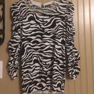 INC Zebra Print Top