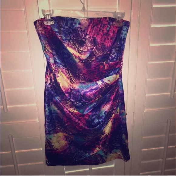 Colorful Satin Dress