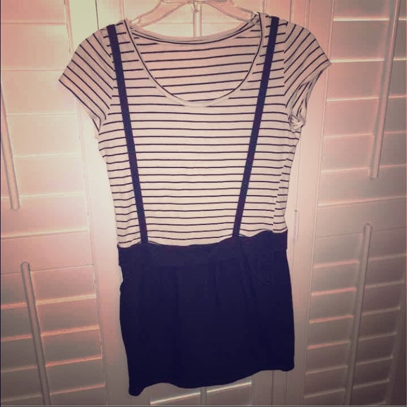 T-Shirt / Overalls Knit Dress