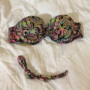 Victoria's Secret printed multi-color swim top