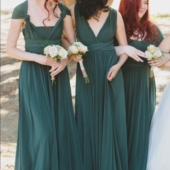 dark green infinity dress