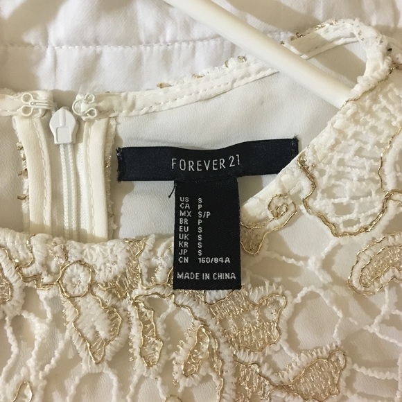 Gold/white lace dress from Forever21 - Picture 3 of 4