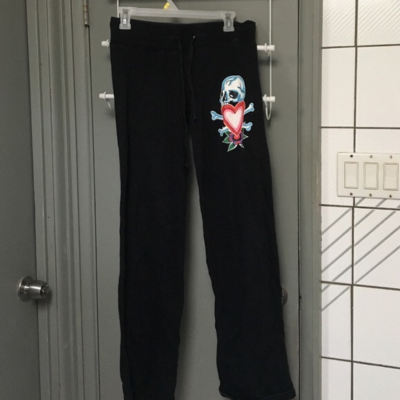 Black Ed Hardy Sweatpants.