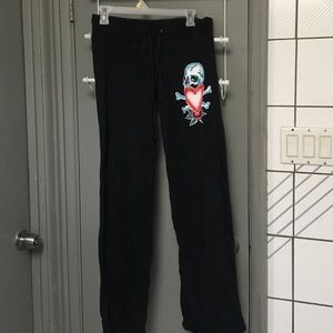 Black Ed Hardy Sweatpants.