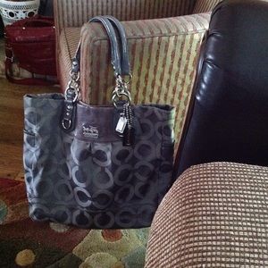Coach Grey Magazine Tote Purse