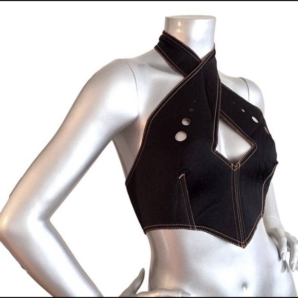 Jean Paul Gaultier Neoprene Halter Top