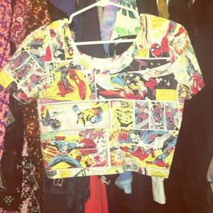 Comic Strip Crop Top