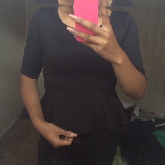 cute crop peplum top