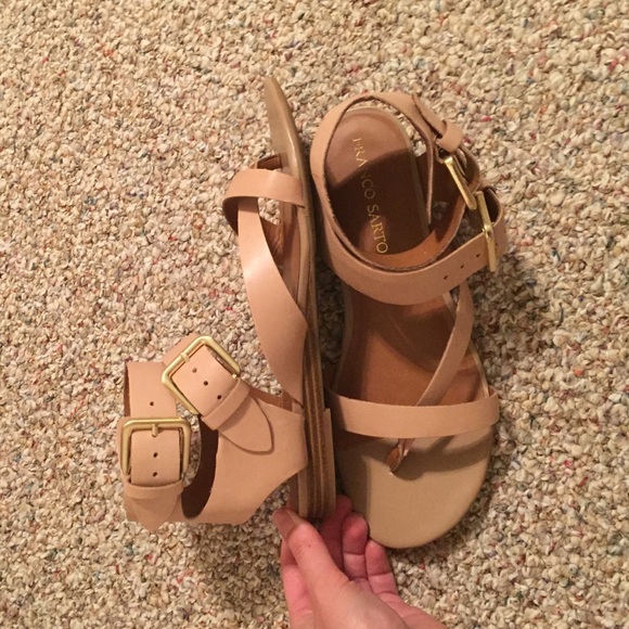 Franco Sarto nude leather sandals size 9 new