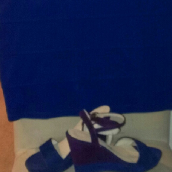 Blue and purple wedges
