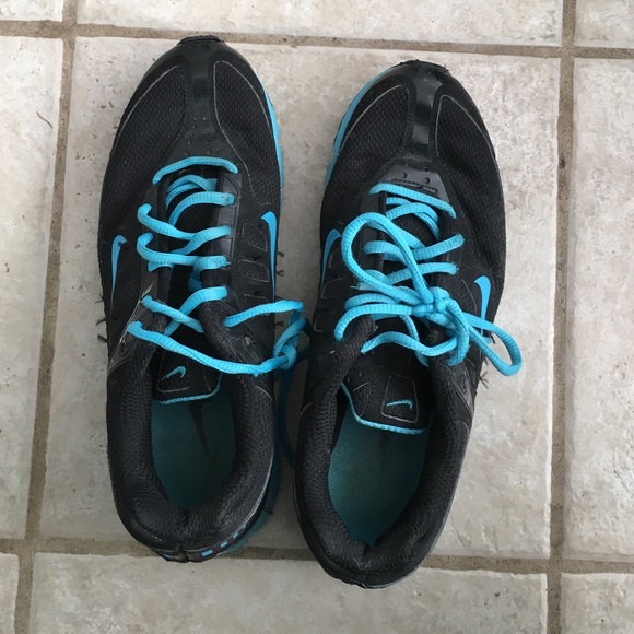 Black and blue Nike sneakers