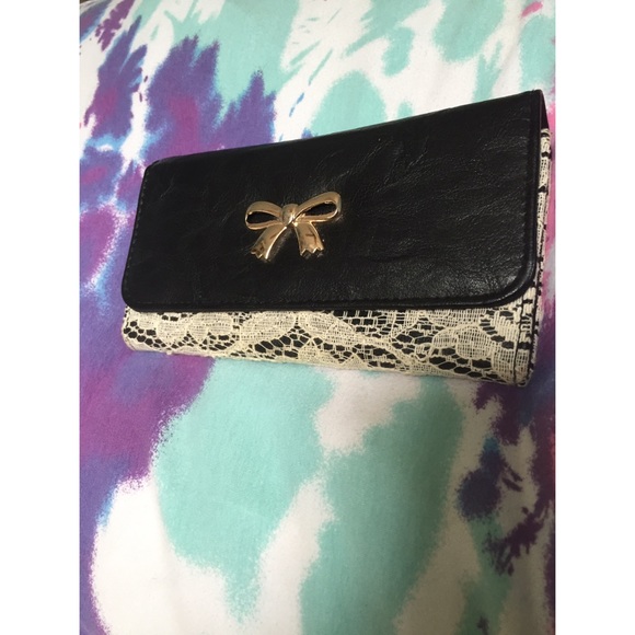 Charlotte Russe Leather-Lace Wallet