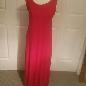 Calvin Klein knit red maxi dress