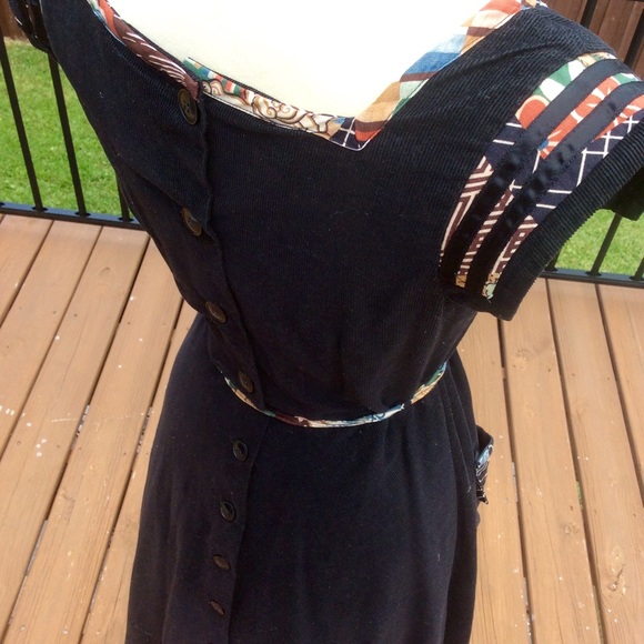 *SOLD* Vintage Foxy Lady Corduroy Button-Back Midi - Picture 3 of 4