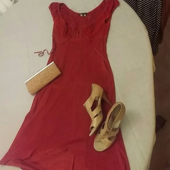 Sexy rust orange bebe dress perfect for date night