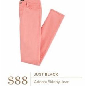 Just Black coral ankle skinny pants