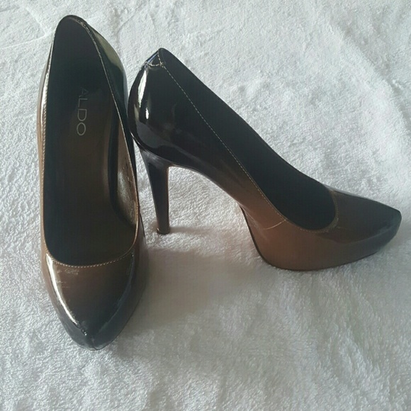 Aldo brown ombre platform heels