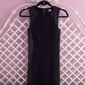 H&M Faux leather trimmed Cocktail Dress