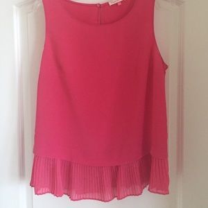 Coral Peplum Top
