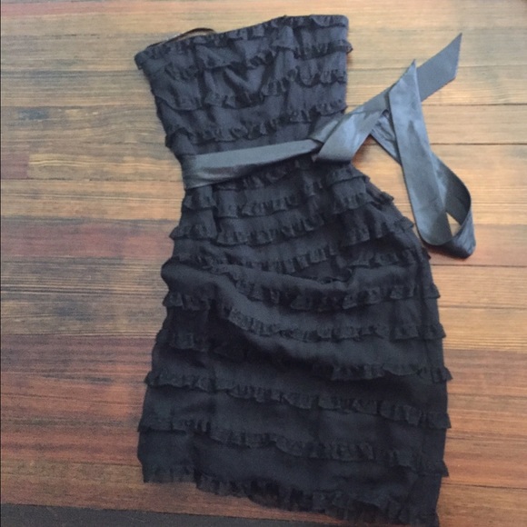 Betsey Johnson strapless black dress NWT size 2