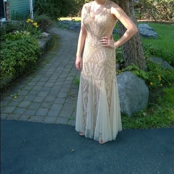 Gold prom dress