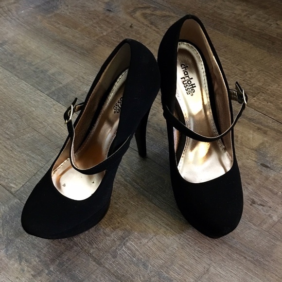 Charlotte Russe black platform pumps