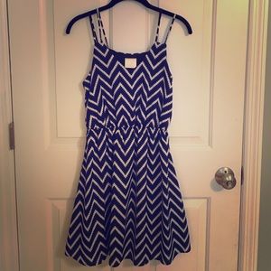 Blocked Chevron Dress