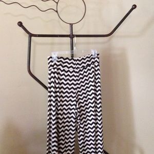 See You Monday palazzo black & cream pants