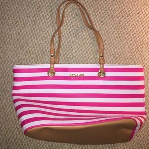 Kenneth Cole pink and white tote