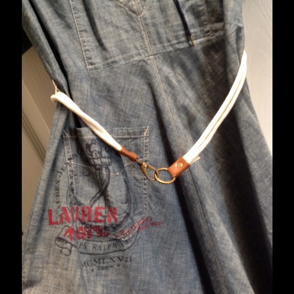 A-line Ralph Lauren dress w/half side zipper/belt - Picture 3 of 4