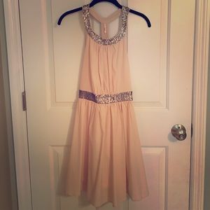 Light Pink and Silver Sequin Dress