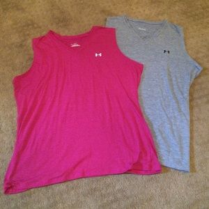 Under Armour v-neck sleeveless workout tees