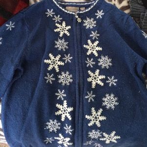 Croft & Barrow Blue Christmas sweater