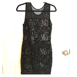 Black Sequin Cocktail Dress