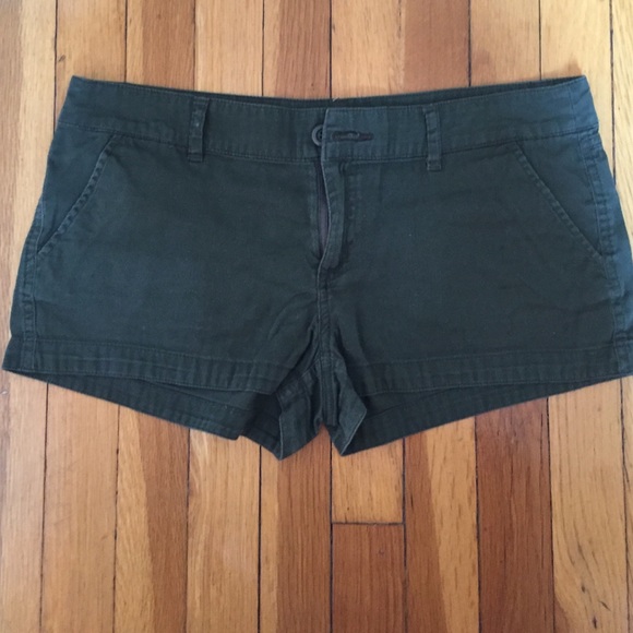 Olive linen shorts- forever 21