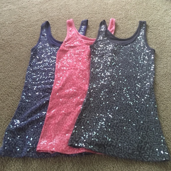 3 sequin embellished tanks - Picture 1 of 3
