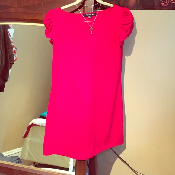 Shirt dress forever 21 red nwot
