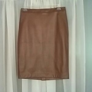 Faux leather skirt