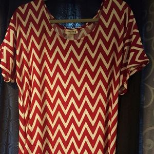 Red chevron blouse