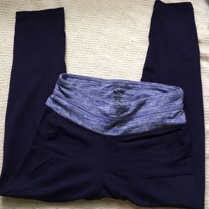 Dark purple running capris, size XS