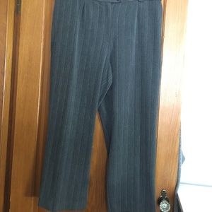 Gray and Pink Pinstripe Pants