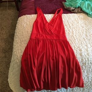 Burnt Orange Cross Back Dress