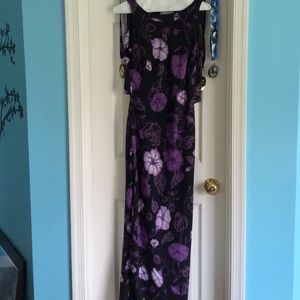 Purple and black dress