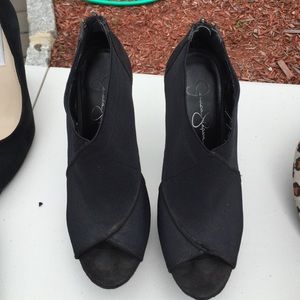 Ultra high Jessica Simpson black heels