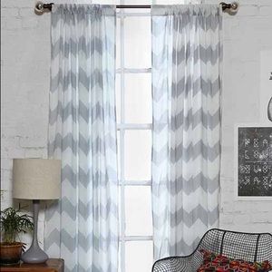 Urban Outfitters Zig Zag Curtains (Chevron) Grey