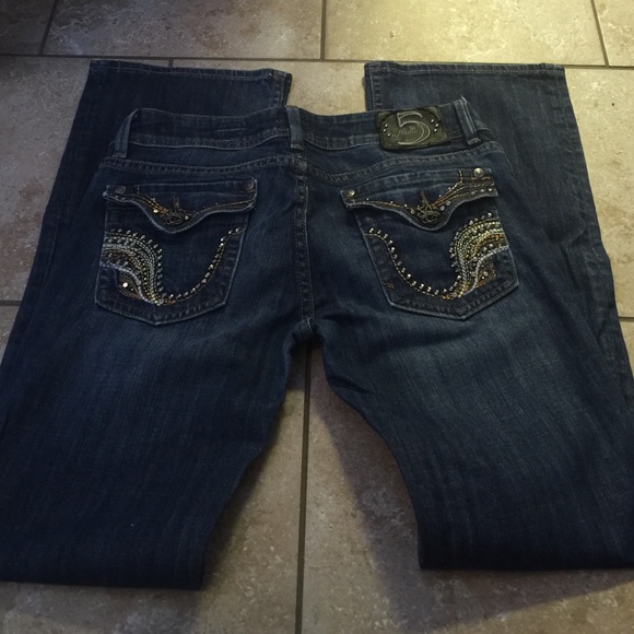 Decorated jeans in size 29 - Picture 2 of 4