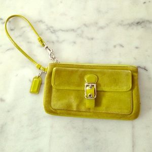 Coach Suede Wristlet