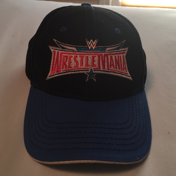Wrestlemania 32 Logo Velcro Hat - Picture 1 of 2