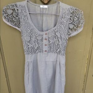 Grey Crochet Tunic