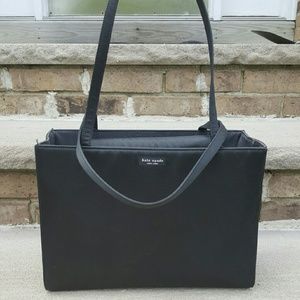 Kate Spade Classic Vintage Black Nylon Tote Bag